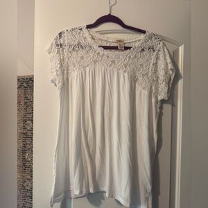DKNY White Lace Blouse